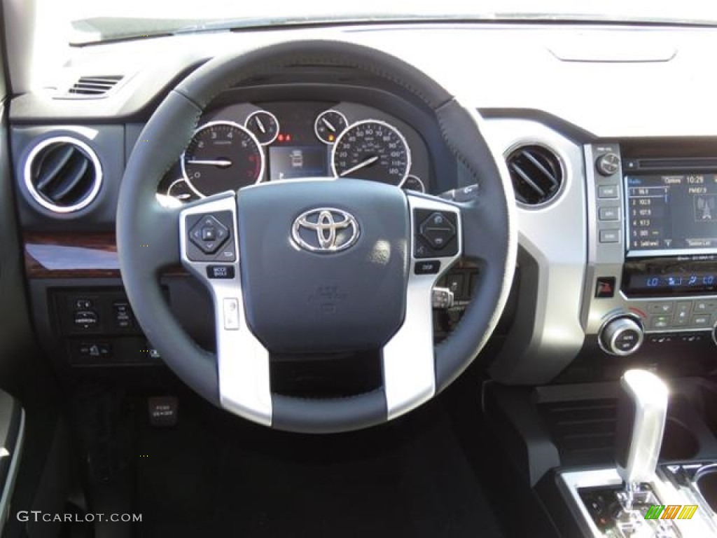 2017 Toyota Tundra Limited Double Cab Black Steering Wheel Photo #122808088