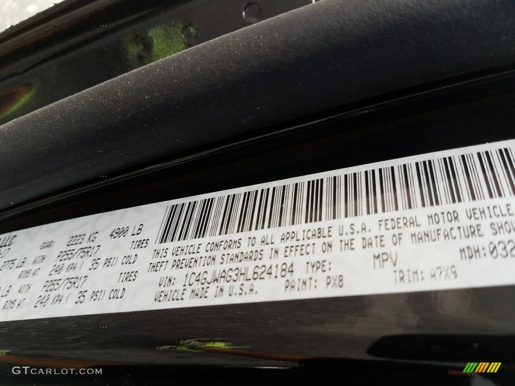2017 Jeep Wrangler Sport 4x4 Color Code Photos