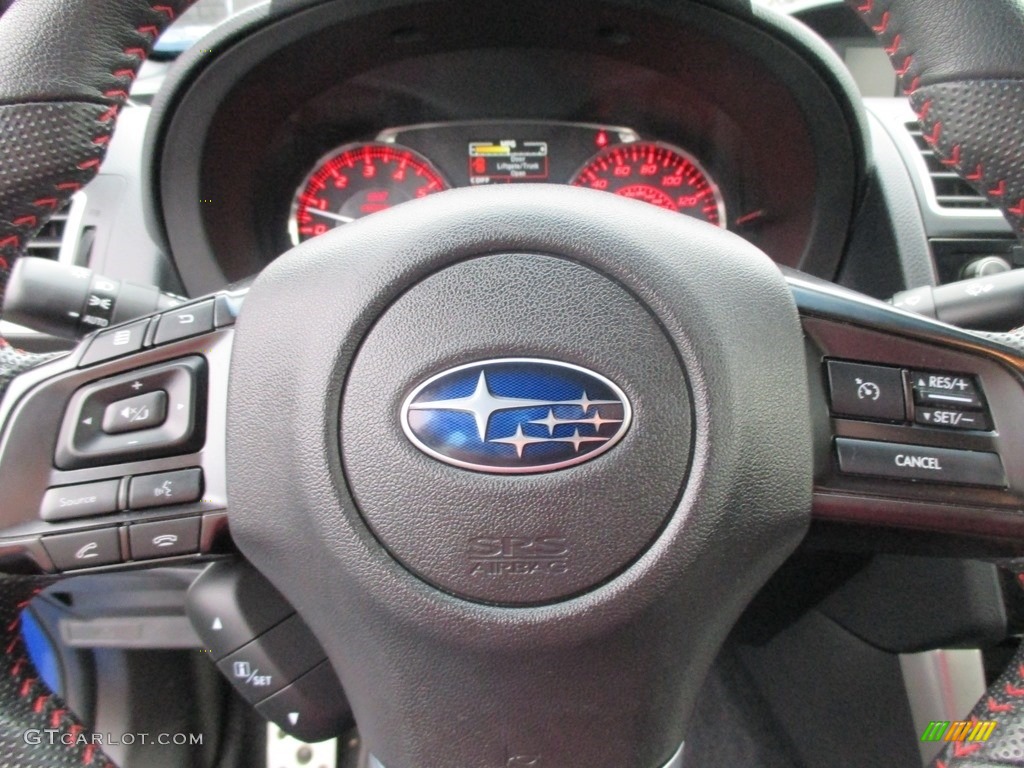 2016 Subaru WRX STI Limited Carbon Black Steering Wheel Photo #122812490