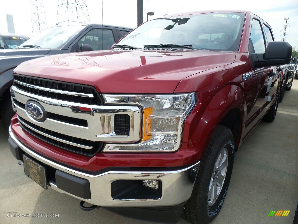 2018 F150 XLT SuperCrew 4x4 - Ruby Red / Earth Gray photo #1