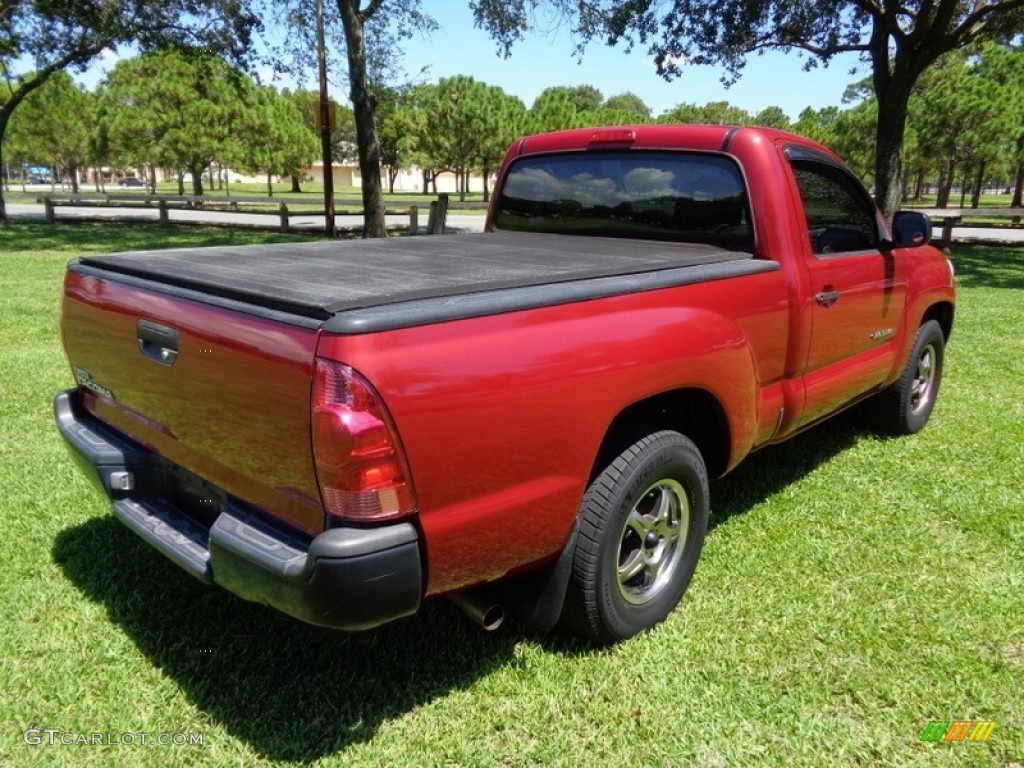 2006 Tacoma Regular Cab - Impulse Red Pearl / Graphite Gray photo #9