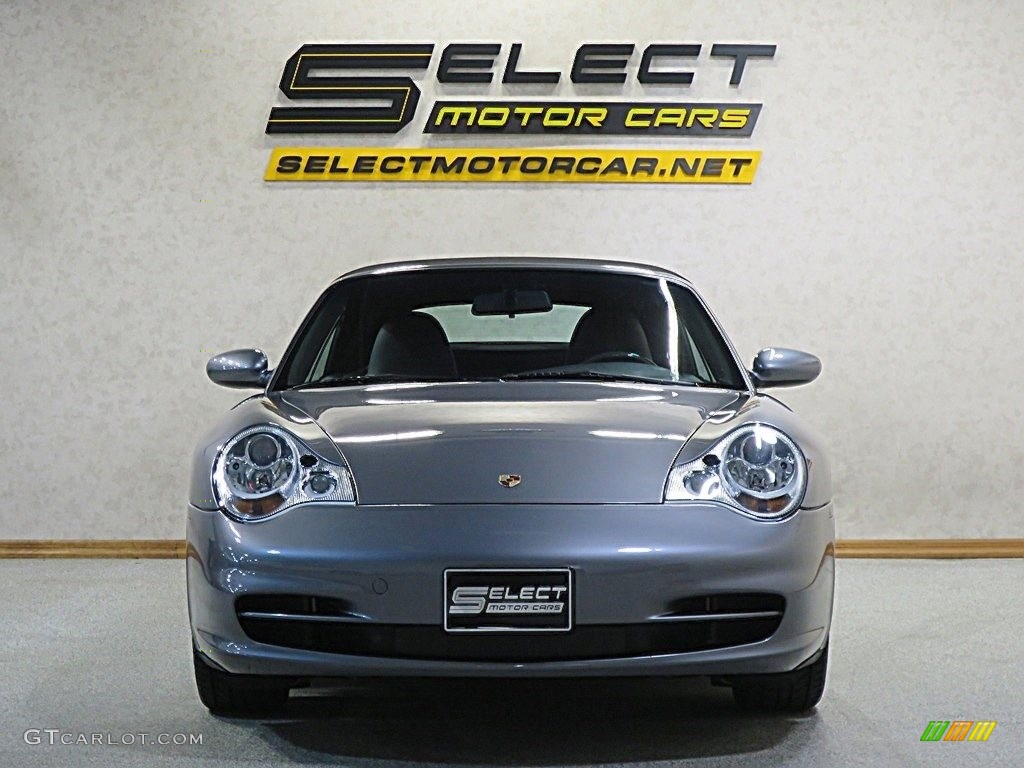 2002 911 Carrera 4 Cabriolet - Seal Grey Metallic / Black photo #2
