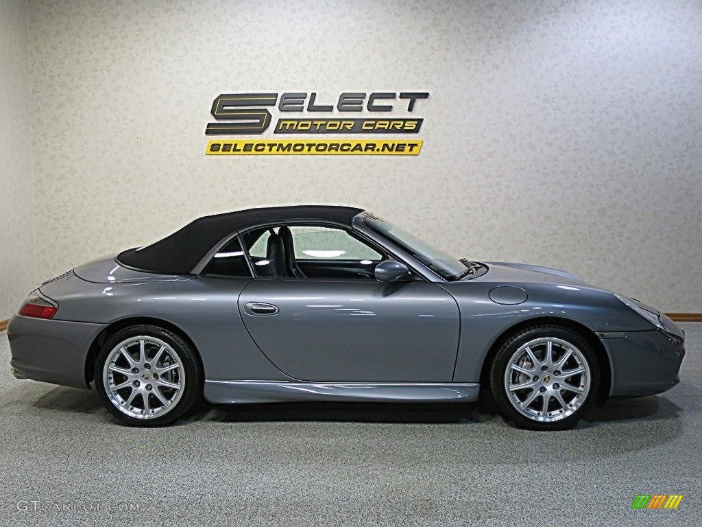 2002 911 Carrera 4 Cabriolet - Seal Grey Metallic / Black photo #4