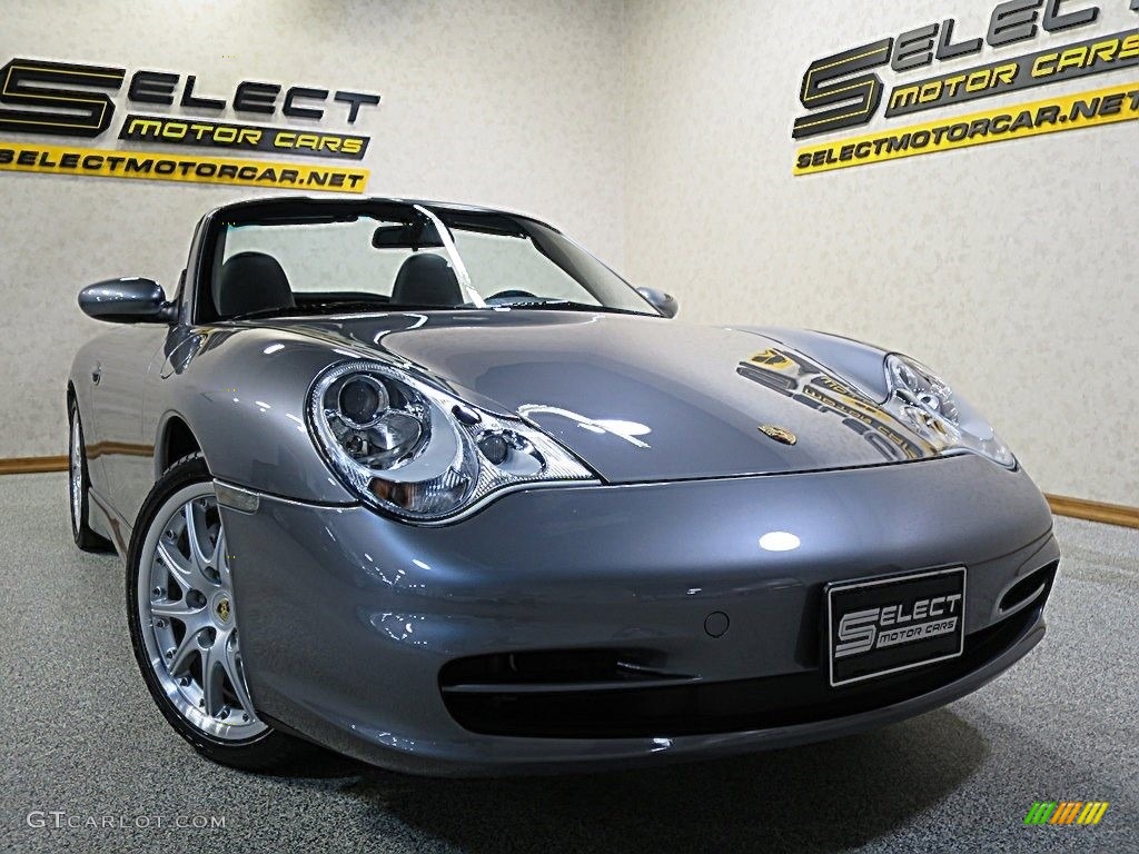 2002 911 Carrera 4 Cabriolet - Seal Grey Metallic / Black photo #8