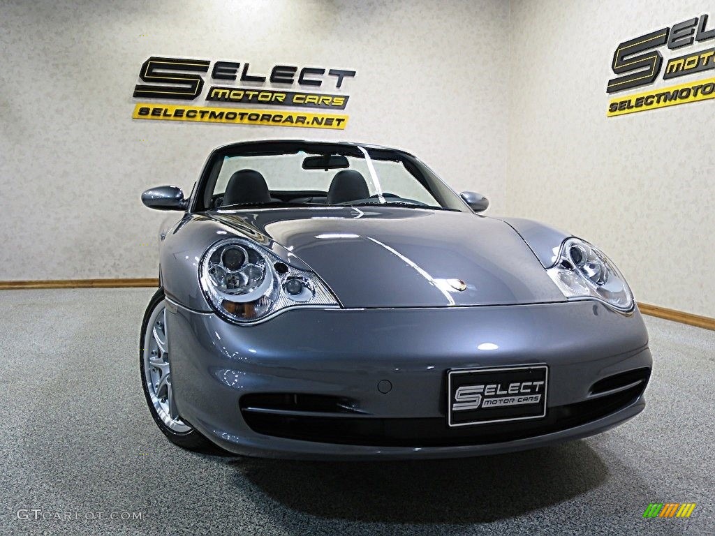 2002 911 Carrera 4 Cabriolet - Seal Grey Metallic / Black photo #9