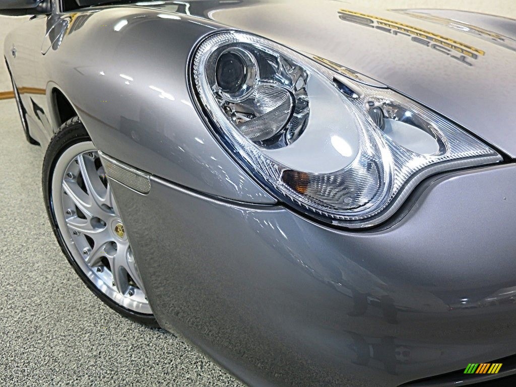 2002 911 Carrera 4 Cabriolet - Seal Grey Metallic / Black photo #11