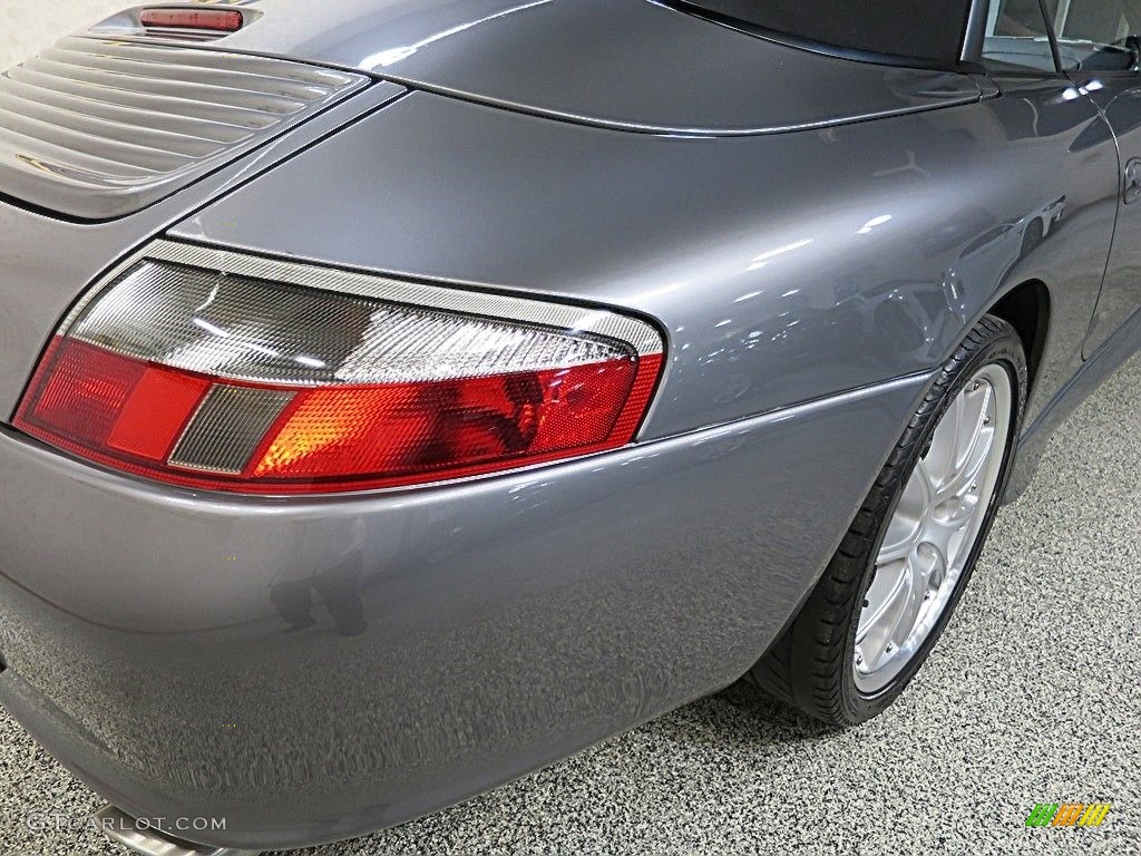 2002 911 Carrera 4 Cabriolet - Seal Grey Metallic / Black photo #13