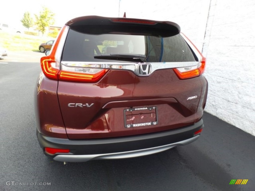 2017 CR-V EX-L AWD - Basque Red Pearl II / Gray photo #7