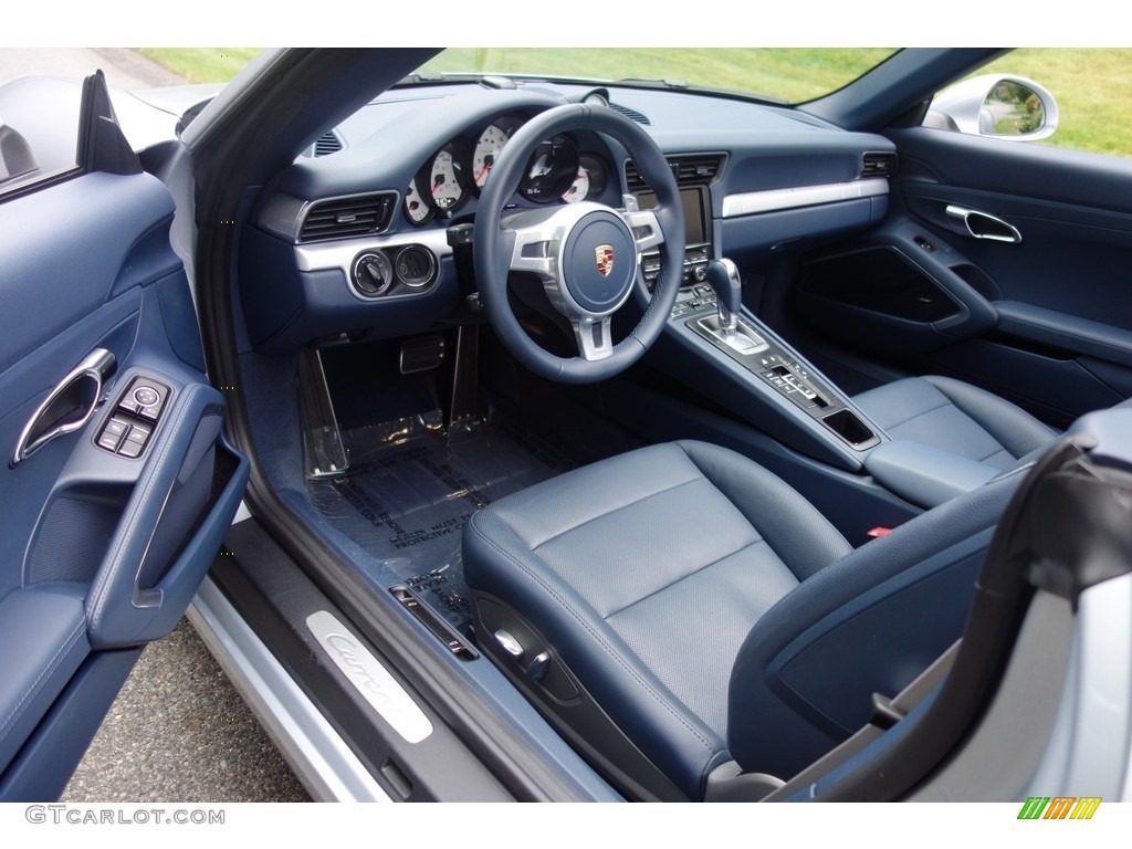 2014 911 Carrera Cabriolet - Rhodium Silver Metallic / Yachting Blue photo #10