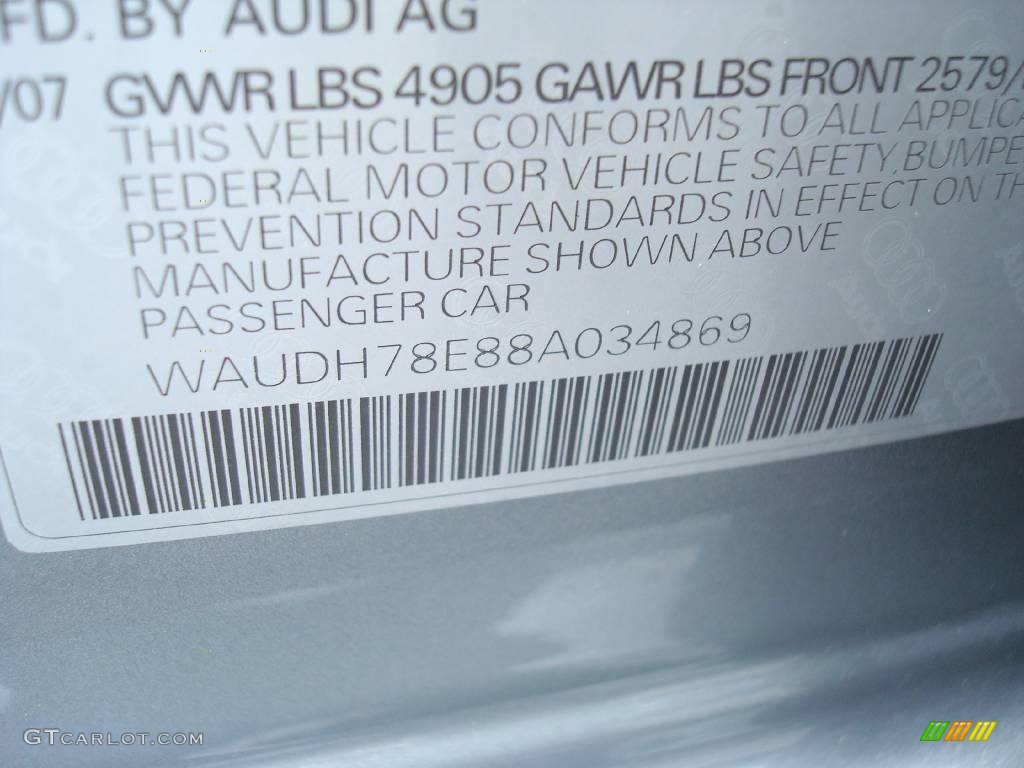 2008 A4 3.2 Quattro S-Line Sedan - Quartz Grey Metallic / Black photo #38