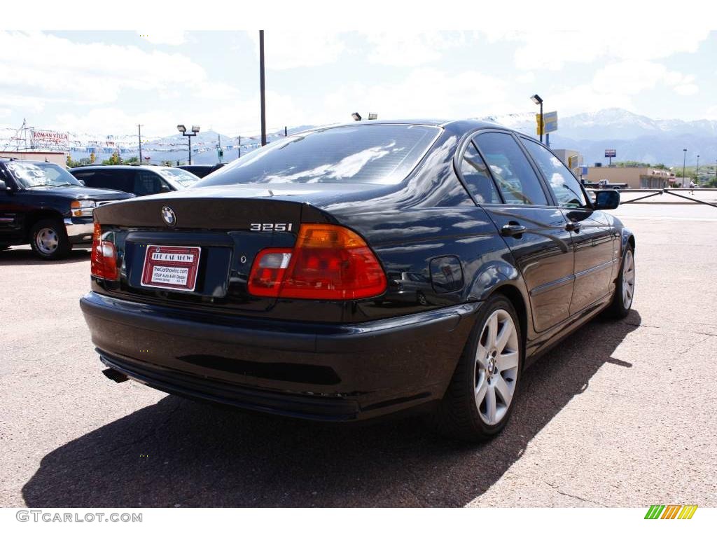 2001 3 Series 325i Sedan - Jet Black / Sand photo #4