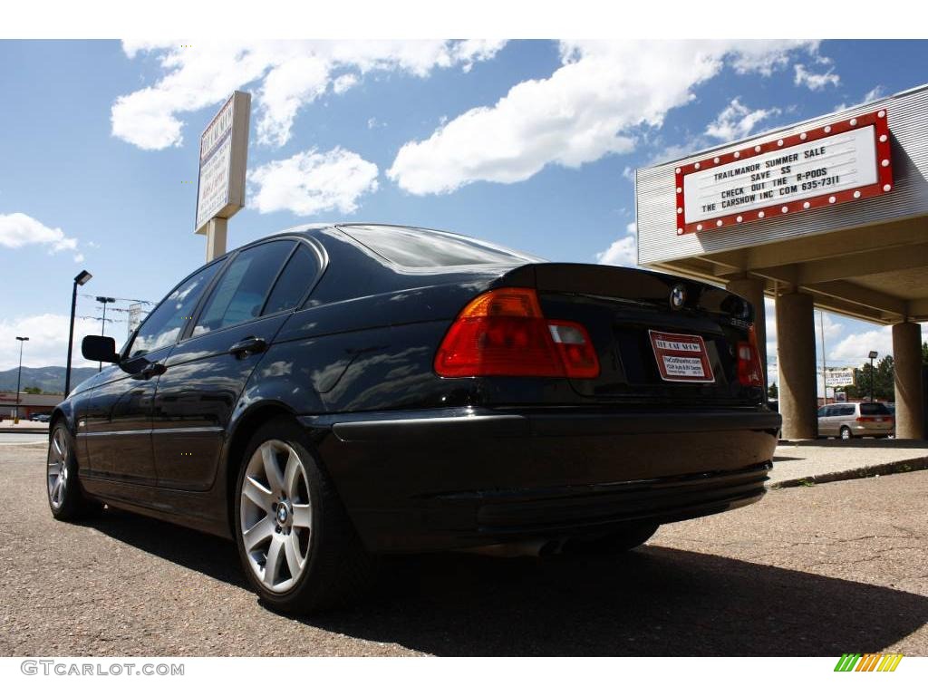 2001 3 Series 325i Sedan - Jet Black / Sand photo #5