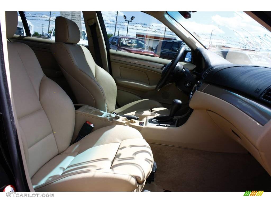 2001 3 Series 325i Sedan - Jet Black / Sand photo #10