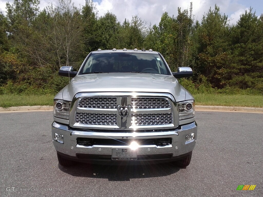 2018 3500 Laramie Crew Cab 4x4 Dual Rear Wheel - Bright Silver Metallic / Black photo #3