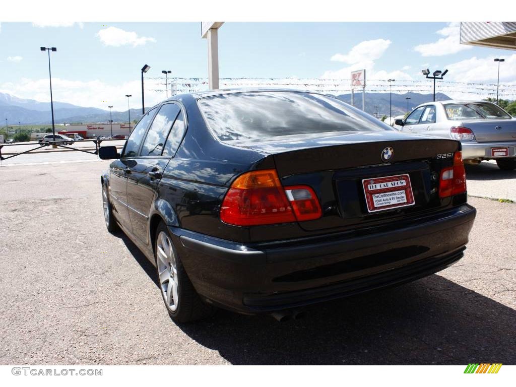 2001 3 Series 325i Sedan - Jet Black / Sand photo #15