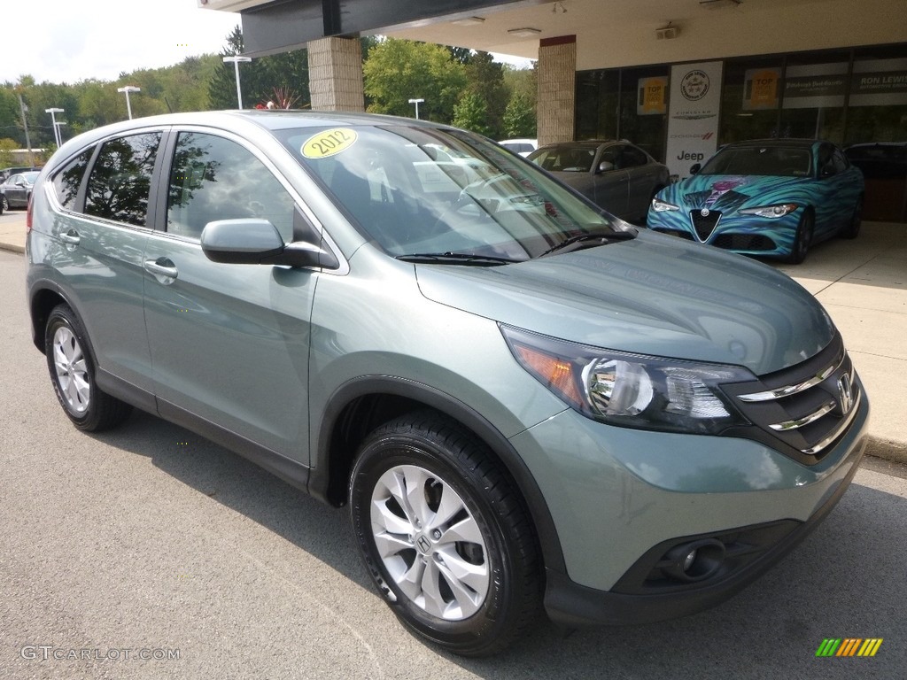 2012 CR-V EX 4WD - Opal Sage Metallic / Gray photo #3