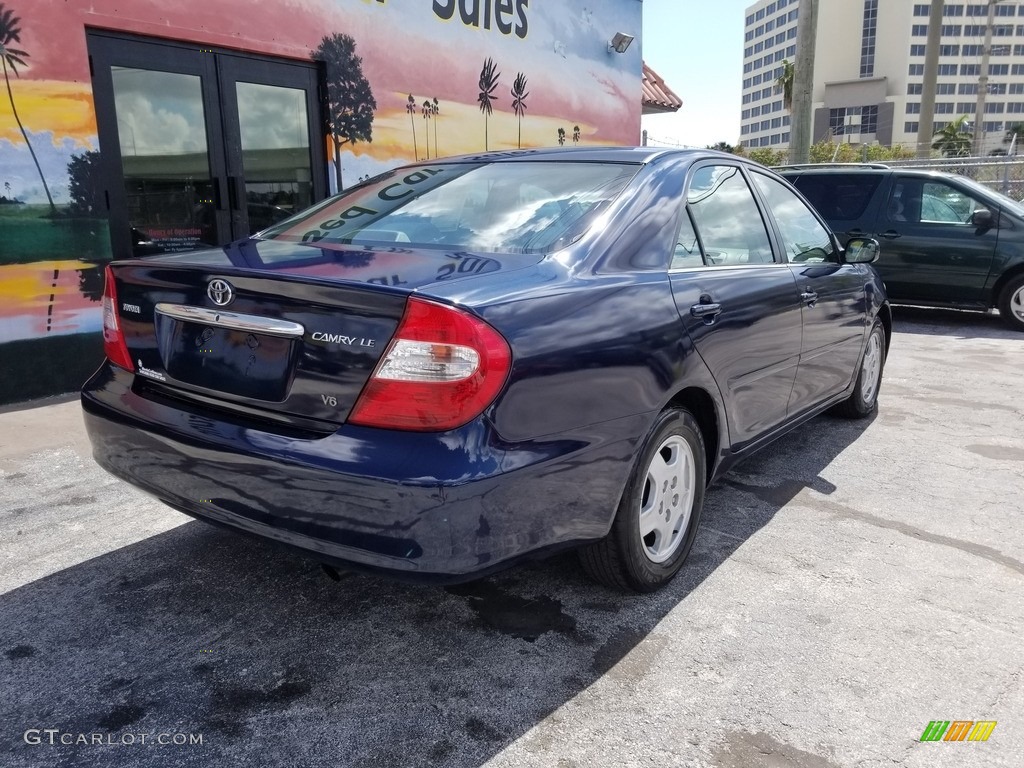 2002 Camry LE V6 - Catalina Blue Metallic / Stone photo #4