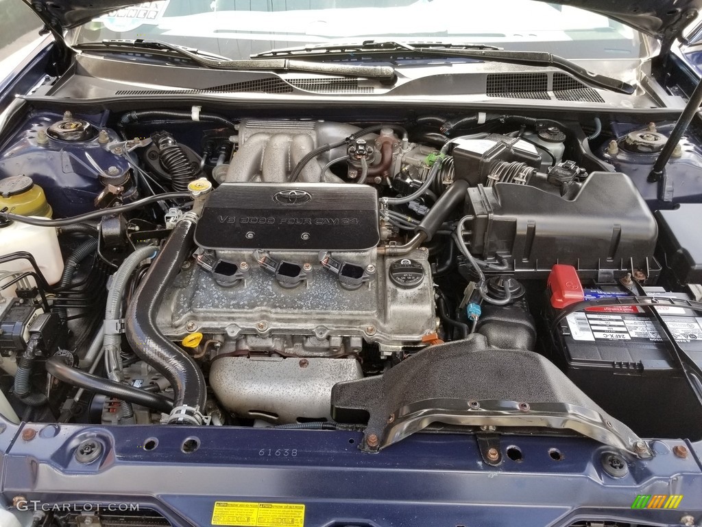 2002 Camry LE V6 - Catalina Blue Metallic / Stone photo #16