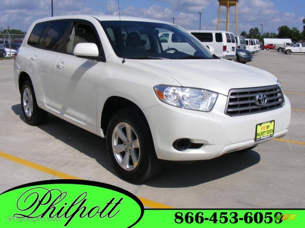 2008 Highlander  - Blizzard White Pearl / Ash Gray photo #1