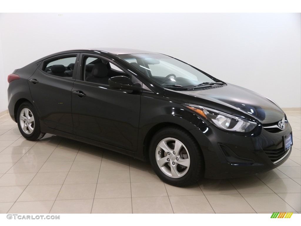 2015 Elantra SE Sedan - Black Diamond / Gray photo #1