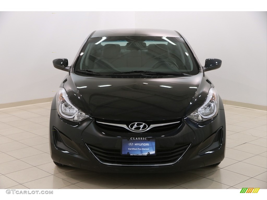 2015 Elantra SE Sedan - Black Diamond / Gray photo #2