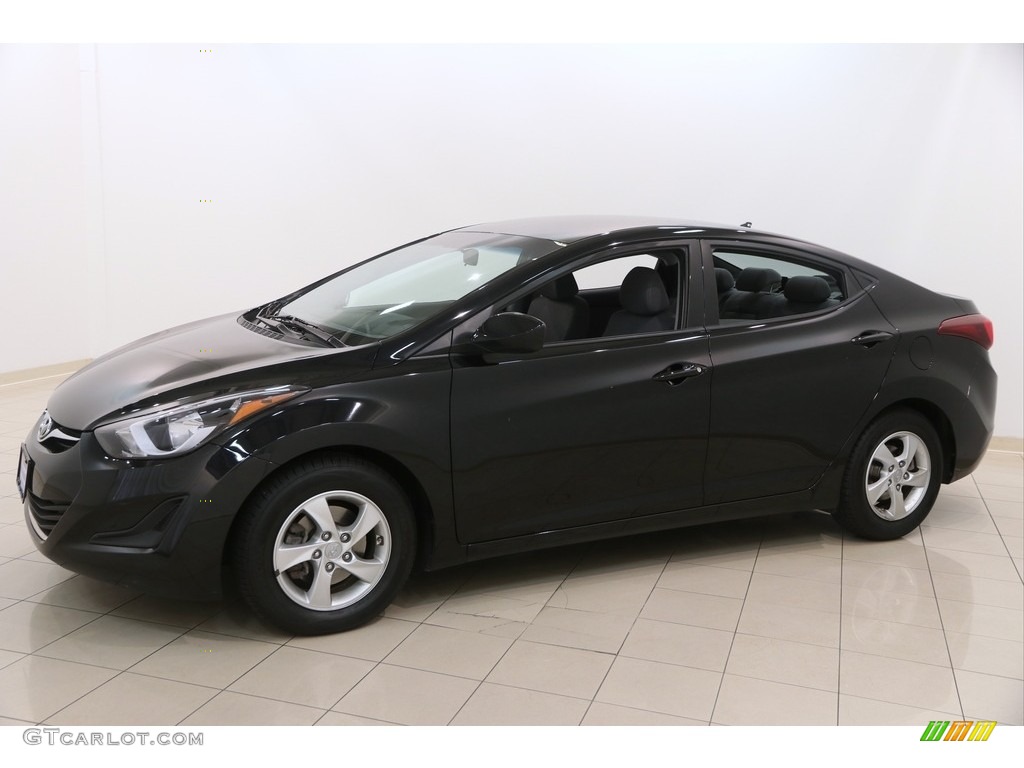 2015 Elantra SE Sedan - Black Diamond / Gray photo #3
