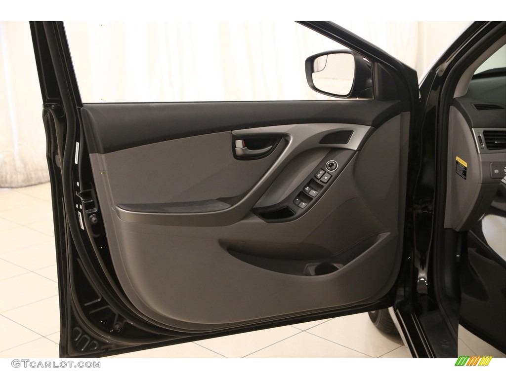 2015 Elantra SE Sedan - Black Diamond / Gray photo #4