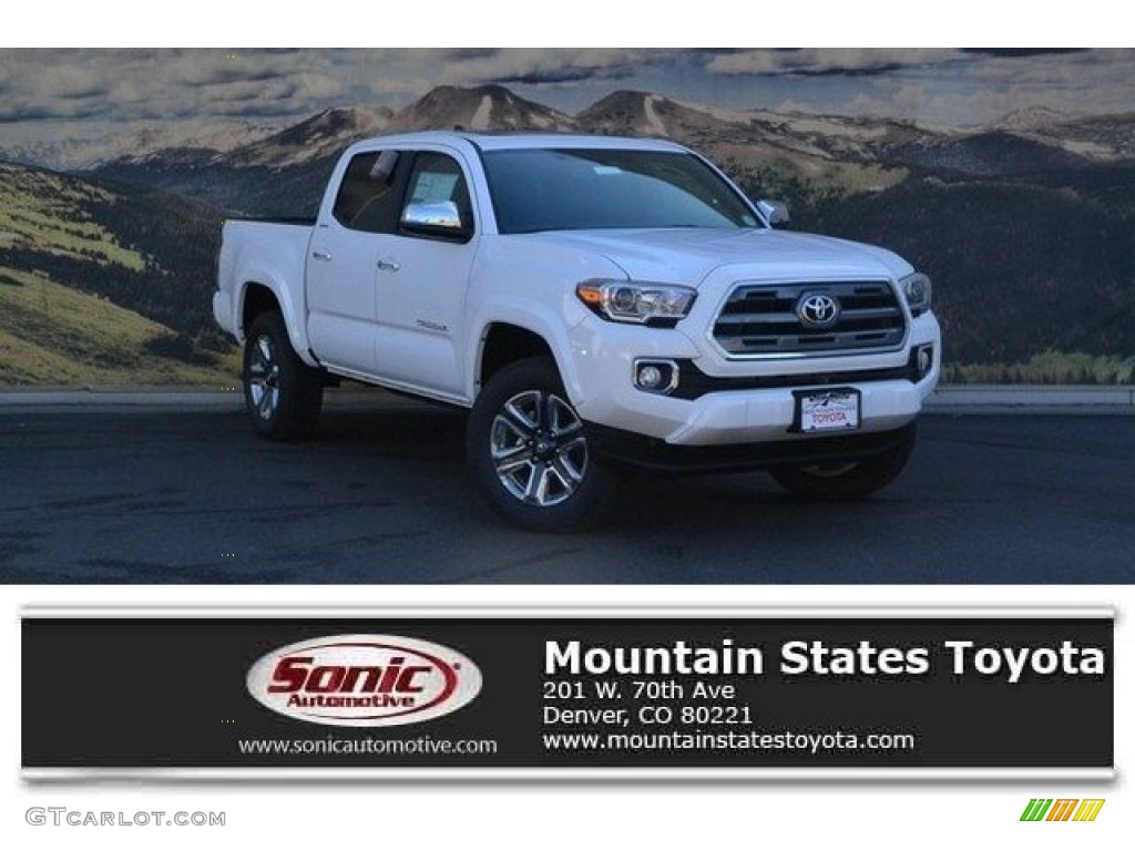 2017 Tacoma Limited Double Cab 4x4 - Super White / Limited Hickory photo #1