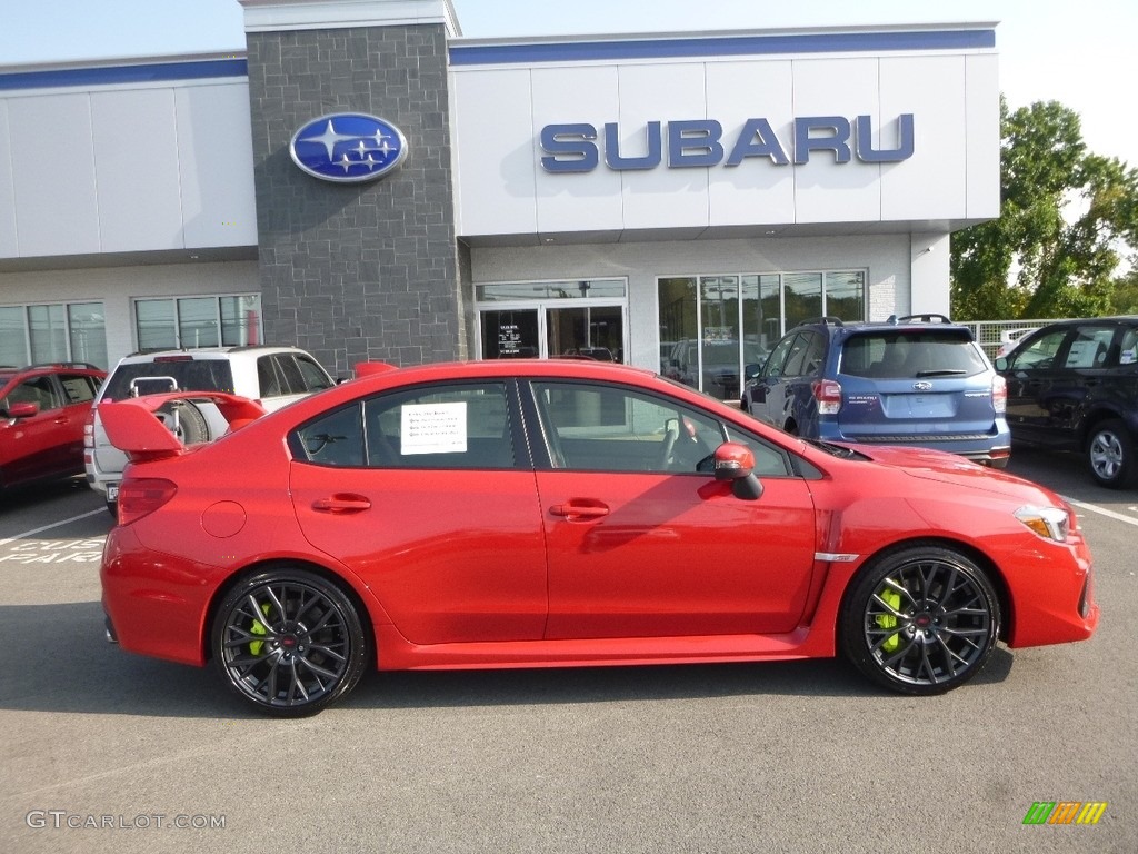 Pure Red 2018 Subaru WRX STI Exterior Photo #122835619