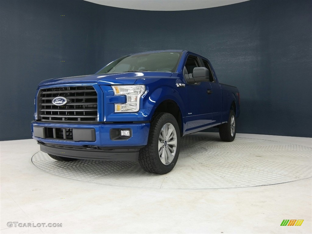 2017 F150 XL SuperCab 4x4 - Lightning Blue / Black photo #3