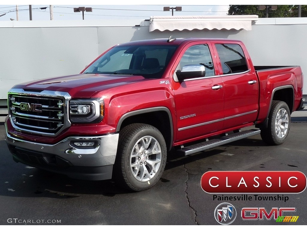 2018 Red Quartz Tintcoat GMC Sierra 1500 SLT Crew Cab 4WD 122828955