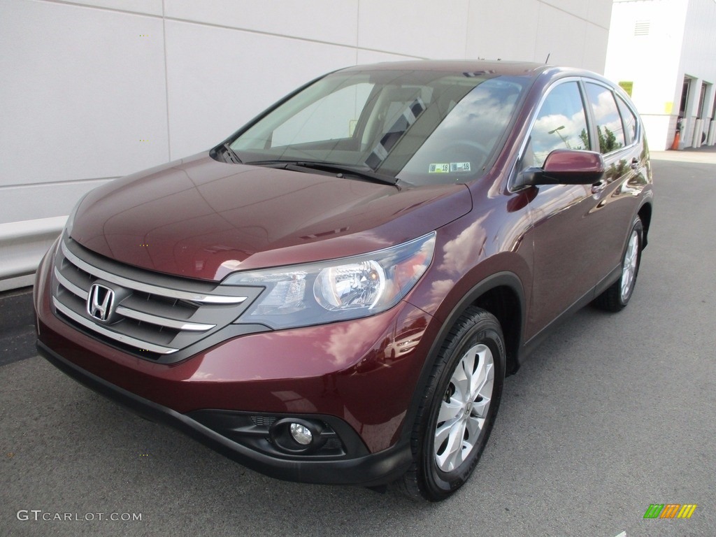 2014 CR-V EX AWD - Basque Red Pearl II / Beige photo #9