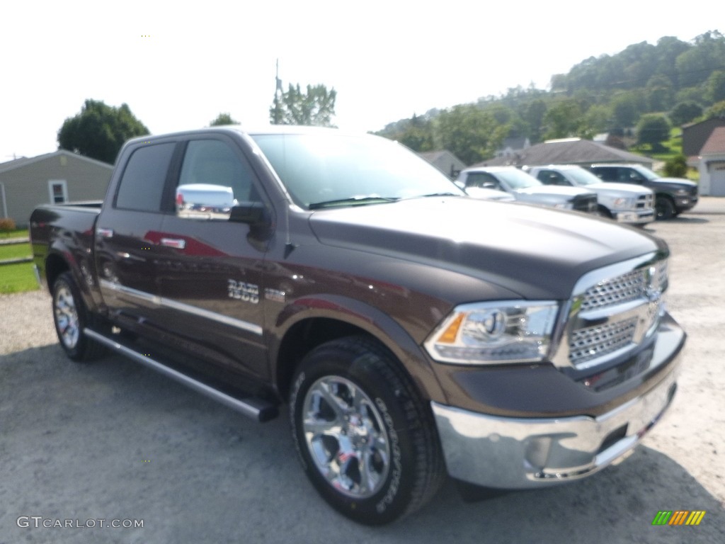 2018 1500 Laramie Crew Cab 4x4 - Walnut Brown Metallic / Canyon Brown/Light Frost Beige photo #7