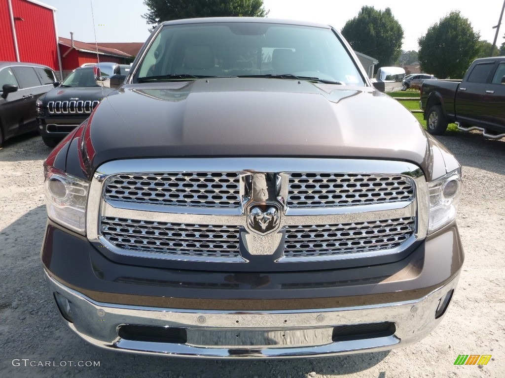2018 1500 Laramie Crew Cab 4x4 - Walnut Brown Metallic / Canyon Brown/Light Frost Beige photo #8