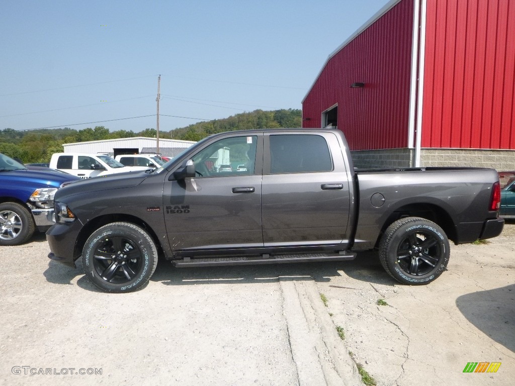 Granite Crystal Metallic 2018 Ram 1500 Night Crew Cab 4x4 Exterior Photo #122843776