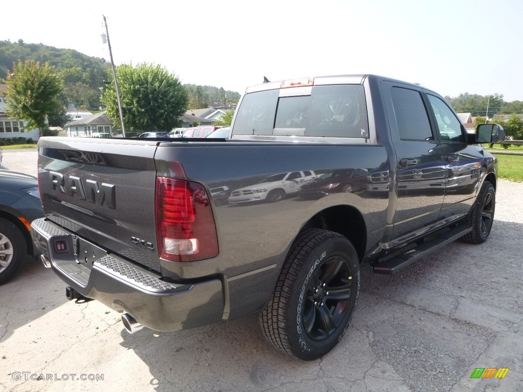 2018 1500 Night Crew Cab 4x4 - Granite Crystal Metallic / Black photo #5