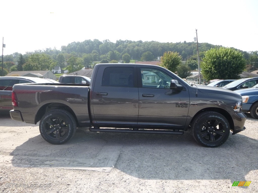 2018 1500 Night Crew Cab 4x4 - Granite Crystal Metallic / Black photo #6