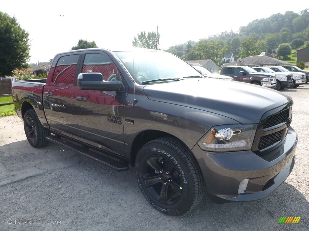 2018 1500 Night Crew Cab 4x4 - Granite Crystal Metallic / Black photo #7