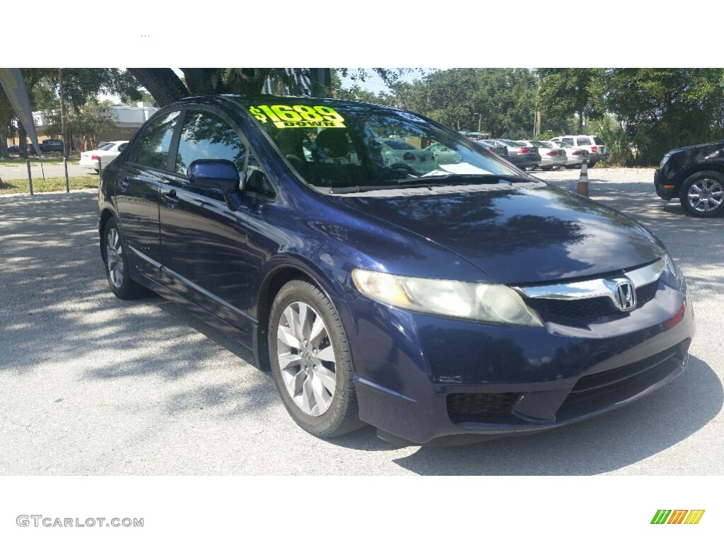 2009 Civic EX Sedan - Atomic Blue Metallic / Gray photo #1