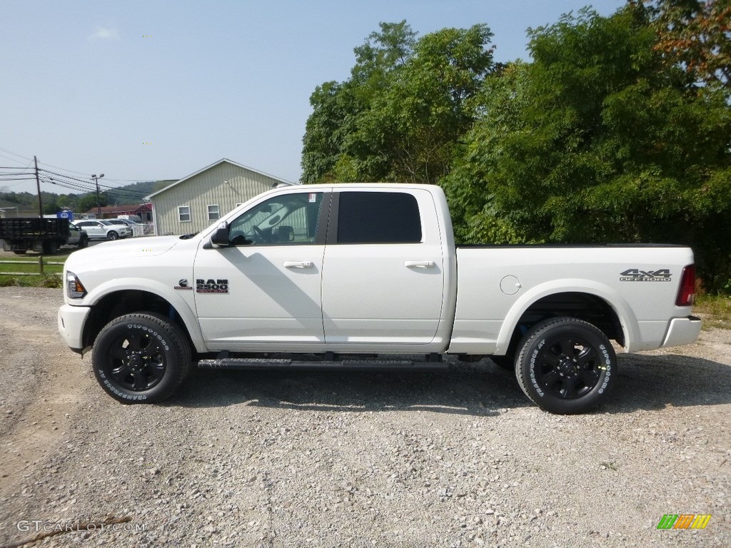 2018 2500 Laramie Crew Cab 4x4 - Pearl White / Black photo #2