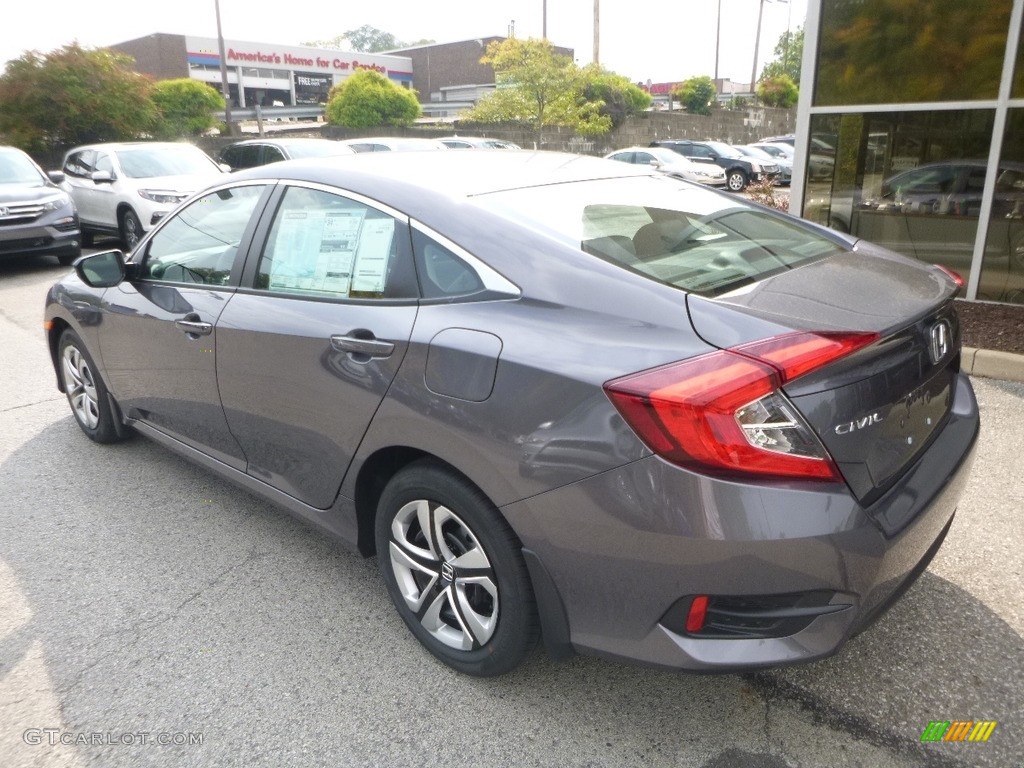 2017 Civic LX Sedan - Modern Steel Metallic / Gray photo #2