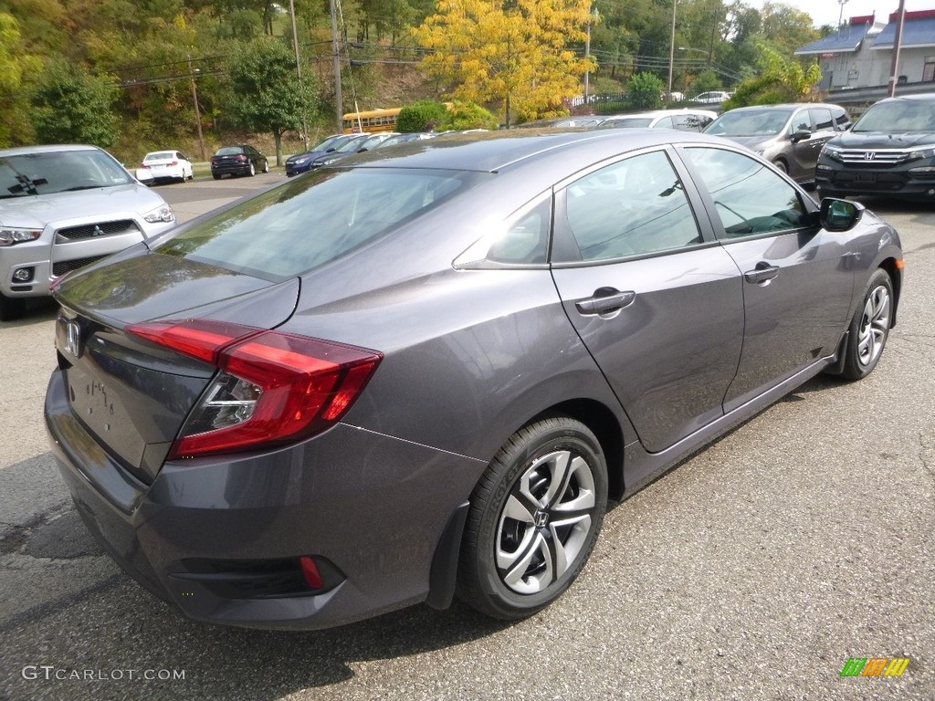 2017 Civic LX Sedan - Modern Steel Metallic / Gray photo #4