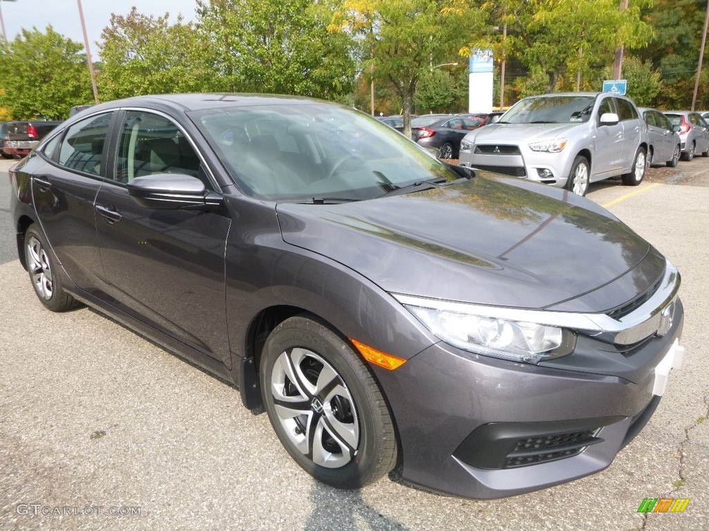 2017 Civic LX Sedan - Modern Steel Metallic / Gray photo #5