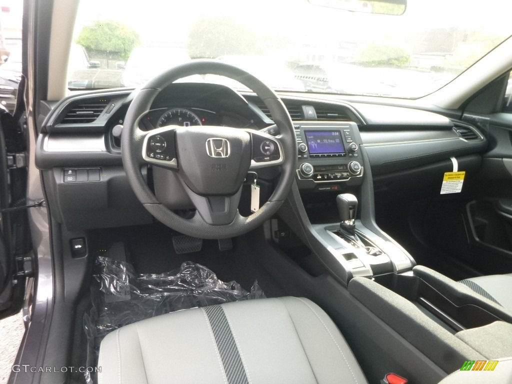 2017 Civic LX Sedan - Modern Steel Metallic / Gray photo #10