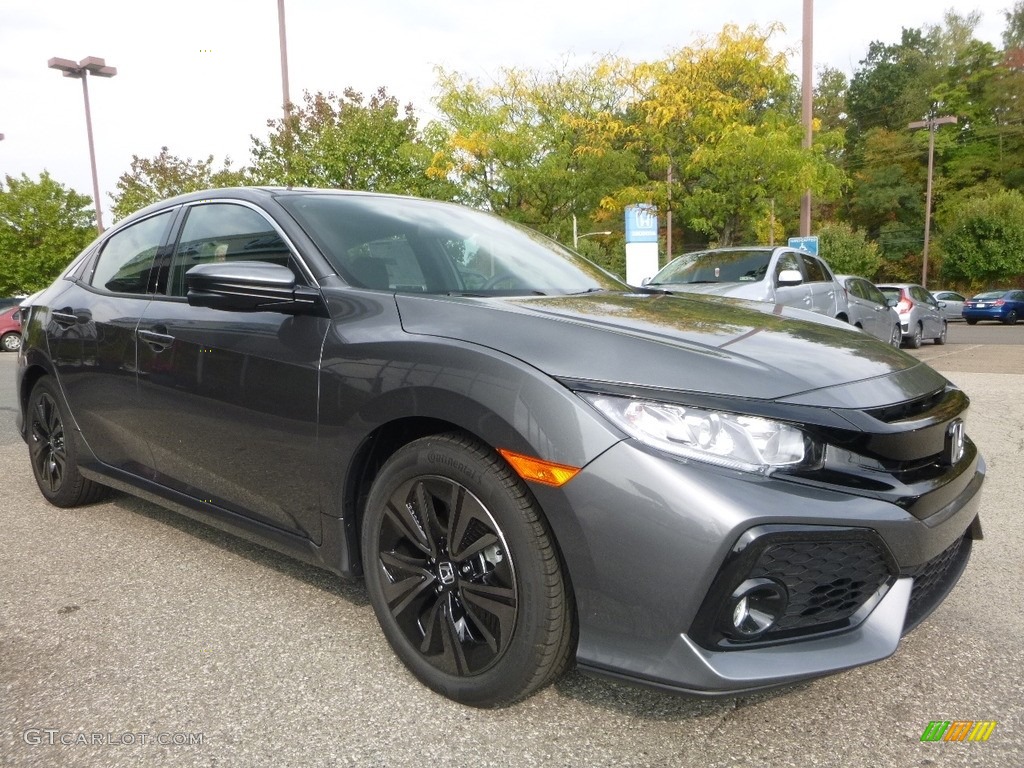 Polished Metal Metallic 2018 Honda Civic EX Hatchback Exterior Photo #122849506