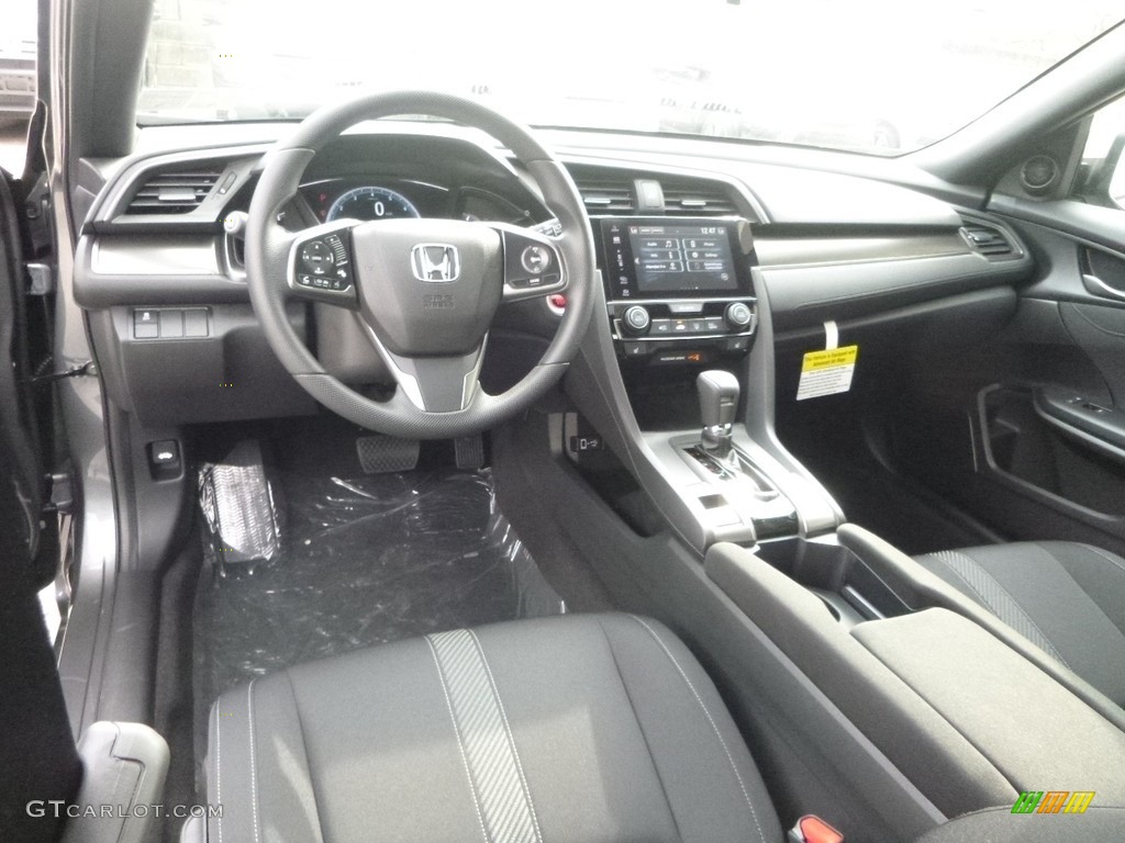 Black Interior 2018 Honda Civic EX Hatchback Photo #122849581