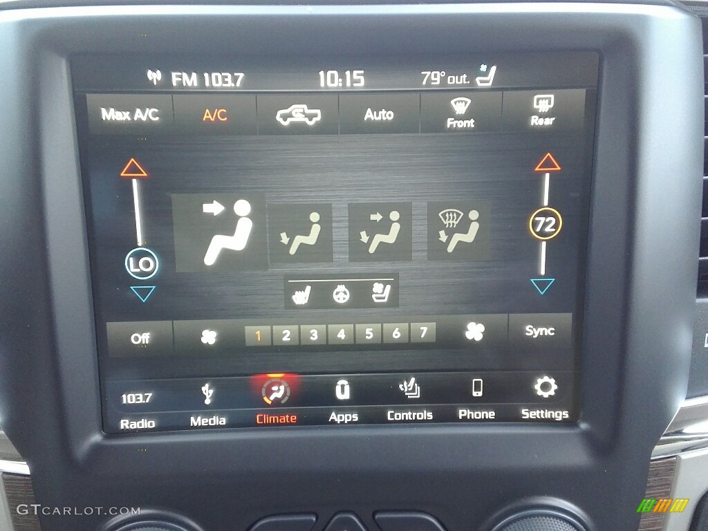 2018 Ram 2500 Laramie Crew Cab 4x4 Controls Photo #122850259