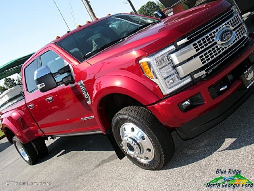 2017 F450 Super Duty Platinum Crew Cab 4x4 - Ruby Red / Black photo #36