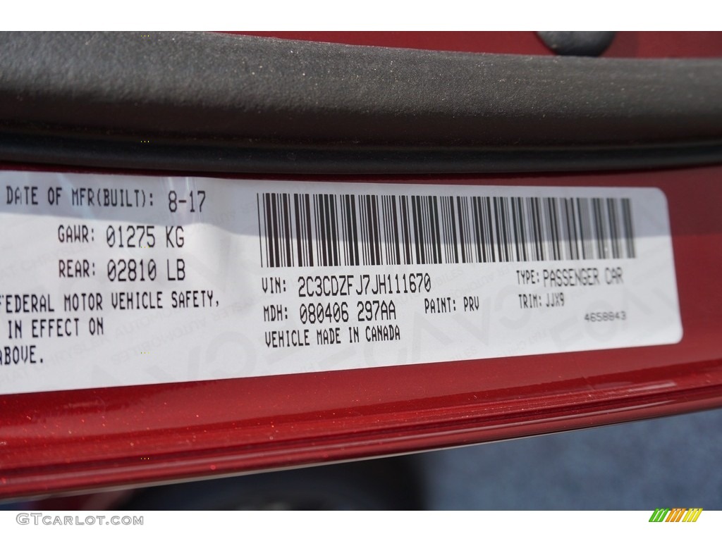 2018 Challenger T/A 392 - Octane Red Pearl / Black photo #11