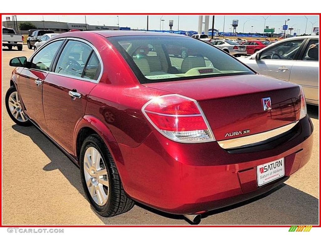 2009 Aura XR - Red Jewel Tintcoat / Tan photo #3